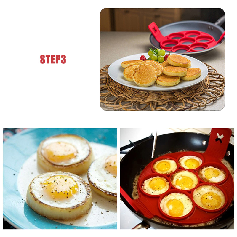 7孔硅膠煎餅模具