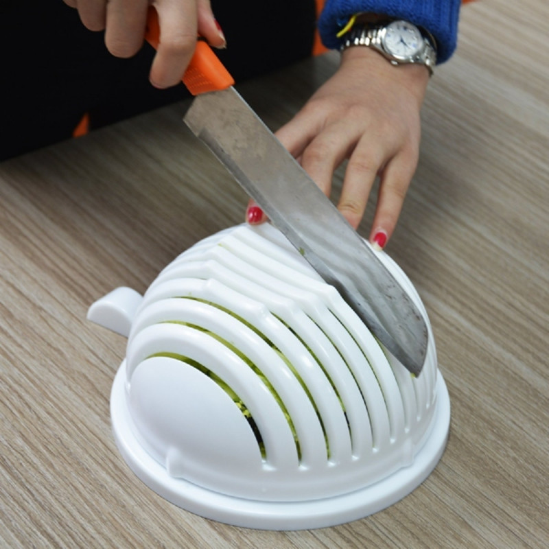Plastic Salad Cutter Bowl